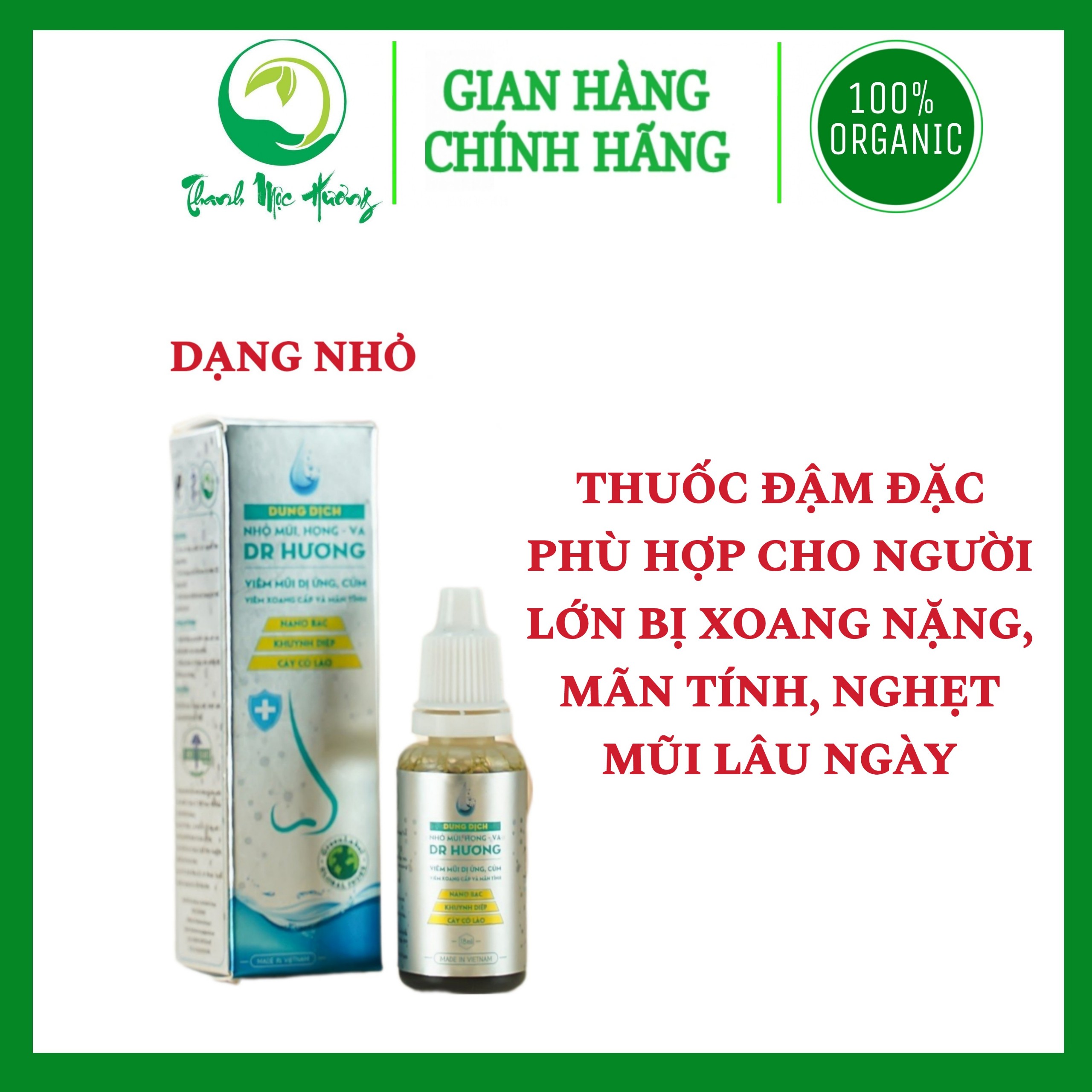 Dung dịch xịt mũi họng Thanh Mộc Hương