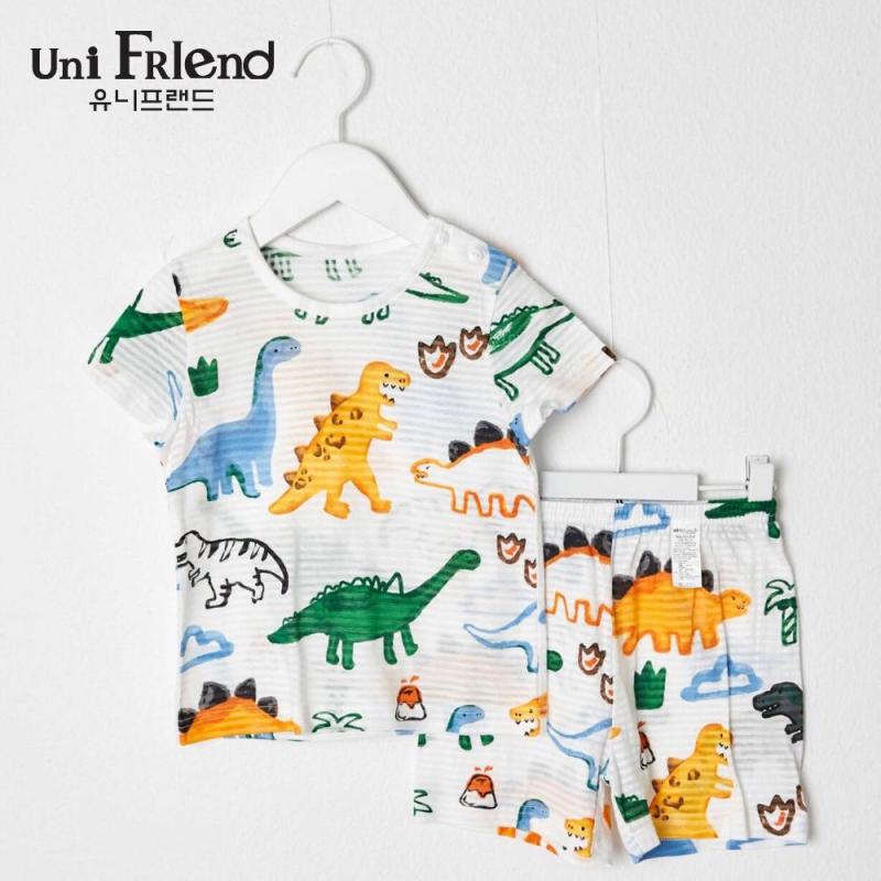 Nơi bán Đồ bộ mặc nhà bé trai Unifriend thun ngắn hoạ tiết khủng long các loại U9SSTS09