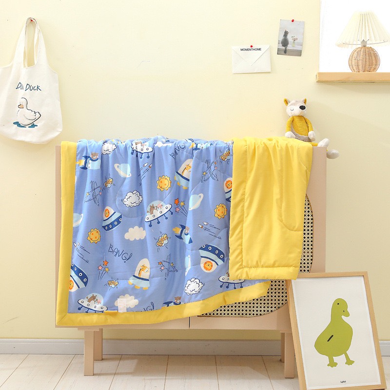 Chăn cotton trần bông mỏng cho bé - Kích thước 120-150cm