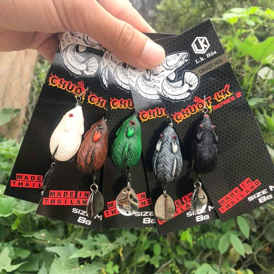 Mồi Câu Lure Chuột LK Bản mới 2023 (Bản nổi mini 7g, mập 8g; Bản Lửng 12g)