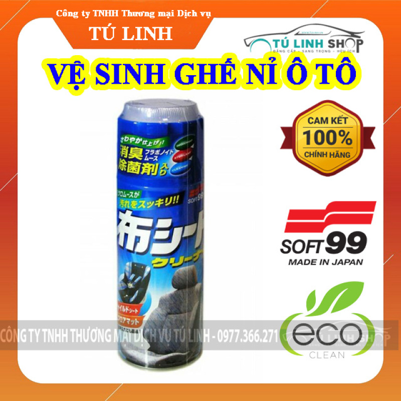 Chai xịt vệ sinh ghế nỉ ô tô NeW Fabric Seat Cleaner - Soft99 - Japan