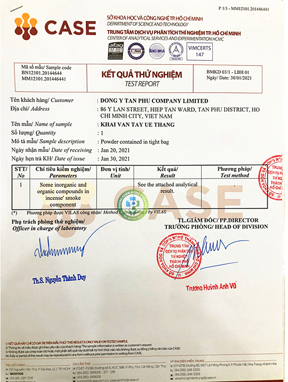 BỘT XÔNG NHÀ KHAI VẬN TẨY UẾ THANG