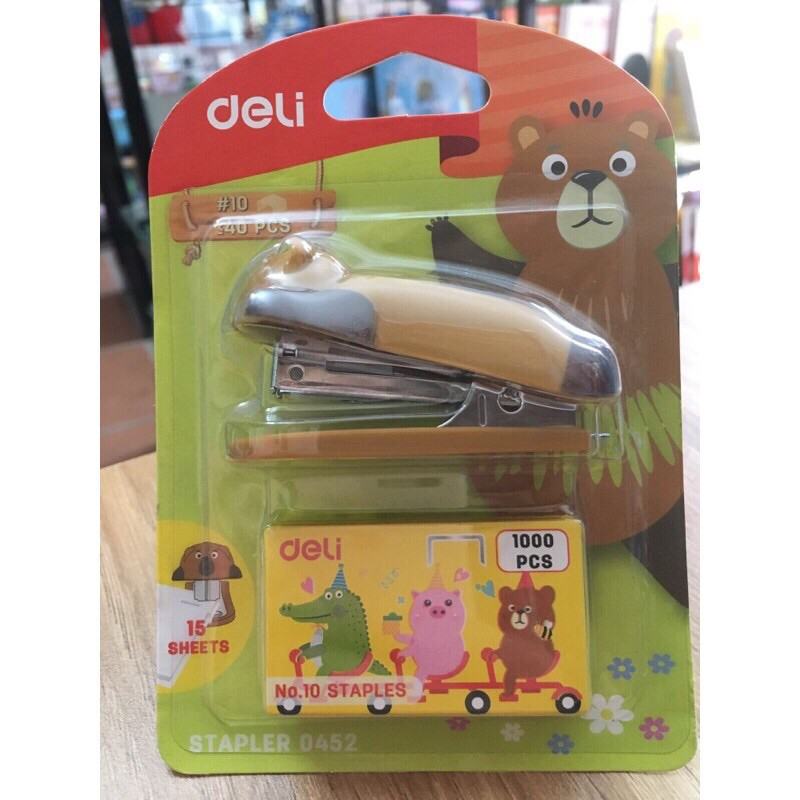 Máy bấm kim số 10 mini Deli 0452 / 0453 (tặng 01 Hộp kim bấm)