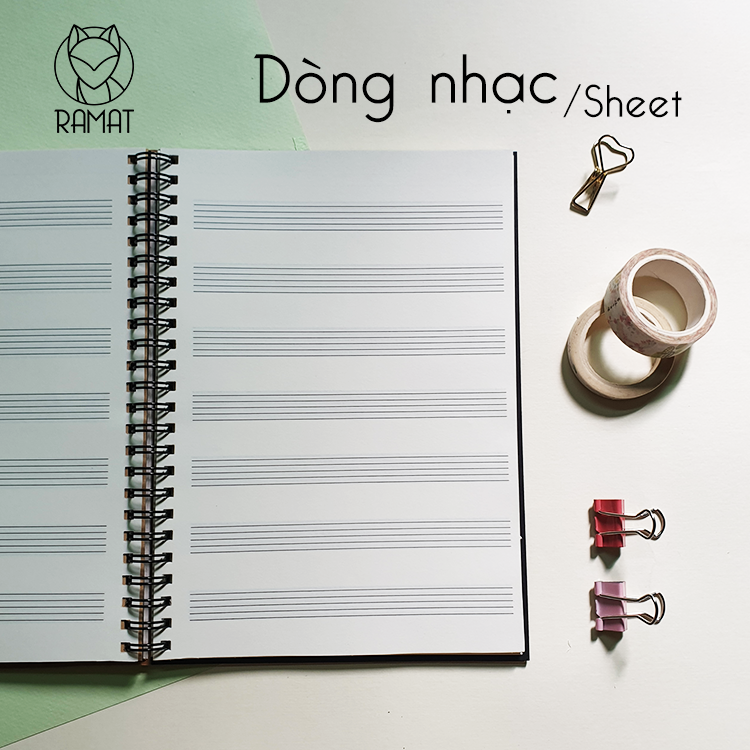 [HCM] Sổ Chép Nhạc - Dòng Kẻ Nhạc Size A4