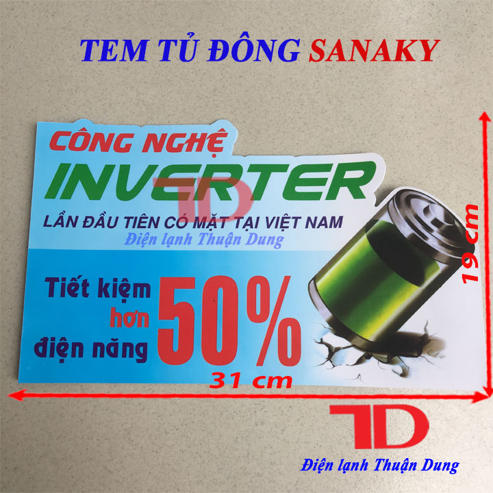 Tem tủ đông SANAKY loại lớn mẫu 2