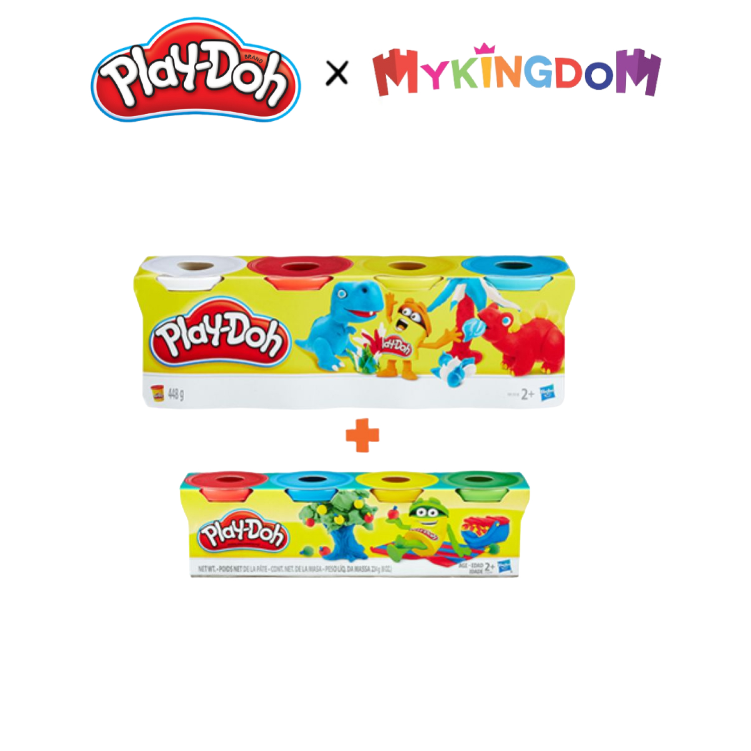 Đồ chơi playdoh combo bột nặn 4 màu và bột nặn 4 màu mini cbb5517-23241-33