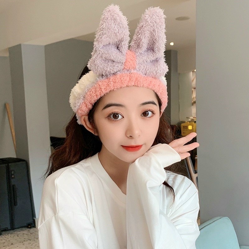 Băng Đô Rửa Mặt Nơ Đáng Yêu Dễ Thương