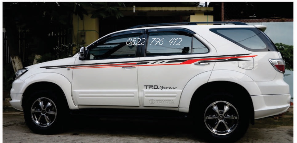 Tem dán sườn xe TRD Fortuner, dán sườn cho tất cả các dòng xe 7 chỗ
