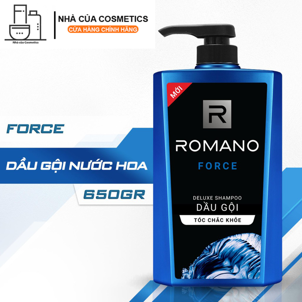 Dầu Gội Cao Cấp Cho Nam Romano 650g các loại