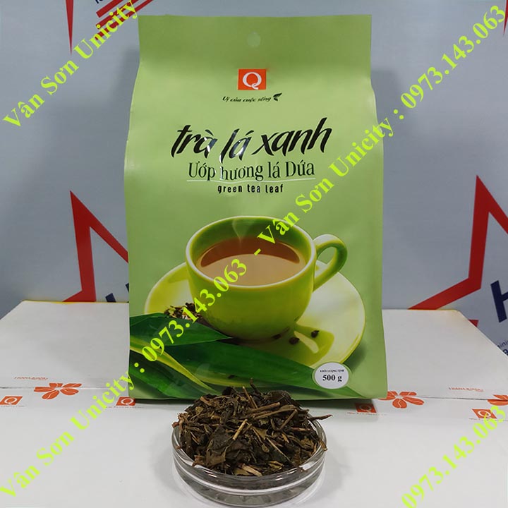 Combo 03 bịch trà Sâm Dứa, Sen, Lài (Nhài) Trần Quang 500g - Green Tea Leaf