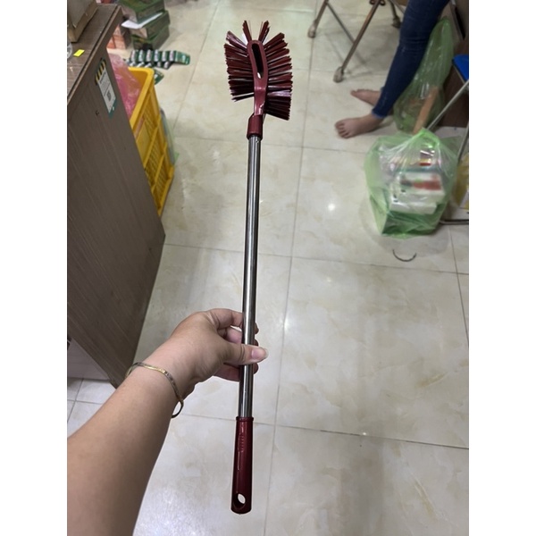 Cây chà toilet dài - Cán inox
