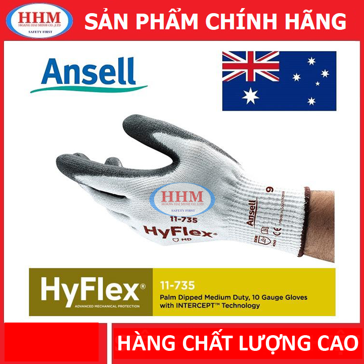 Găng tay chống cắt cao cấp Ansell HyFLex 11-735