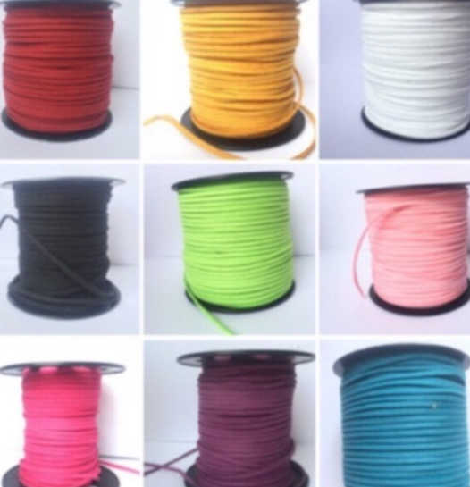 2-5met dây da lộn 3mm nhiều màu