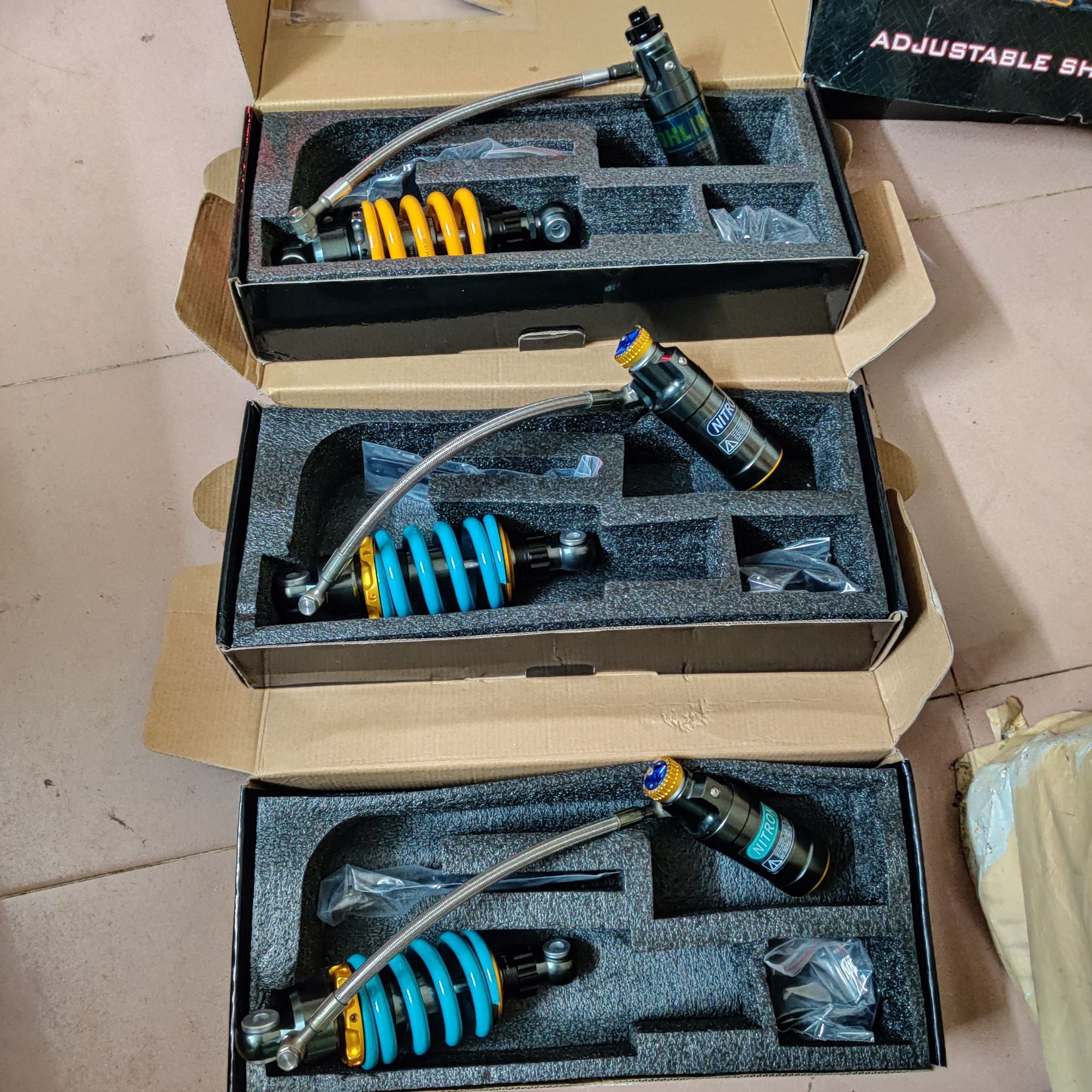 [HCM]phuộc ex nhỏ ex150 ex135 nitron ohlins xoay 360 ( mẫu 2021)