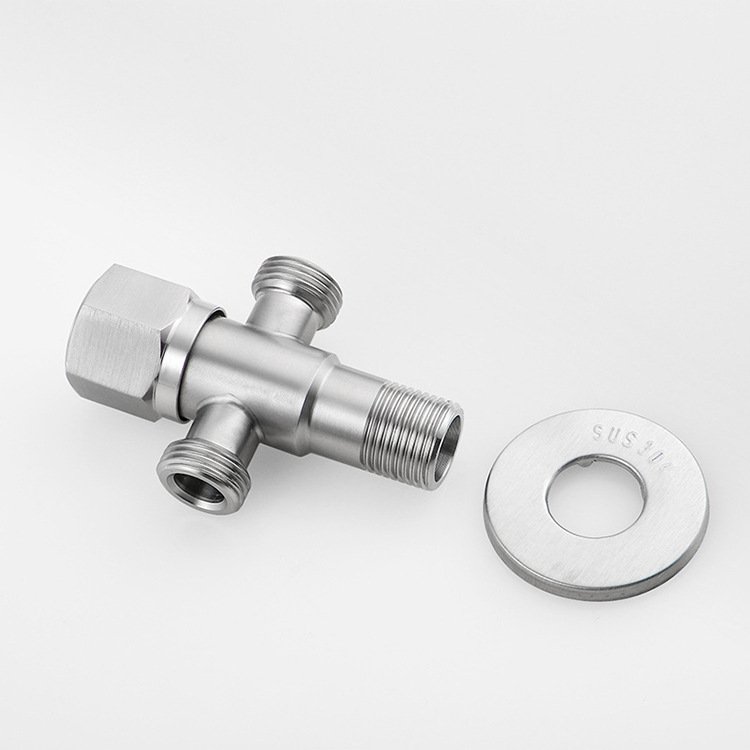 Van Tê cầu khoá, van chia nước 3 ngã inox 304