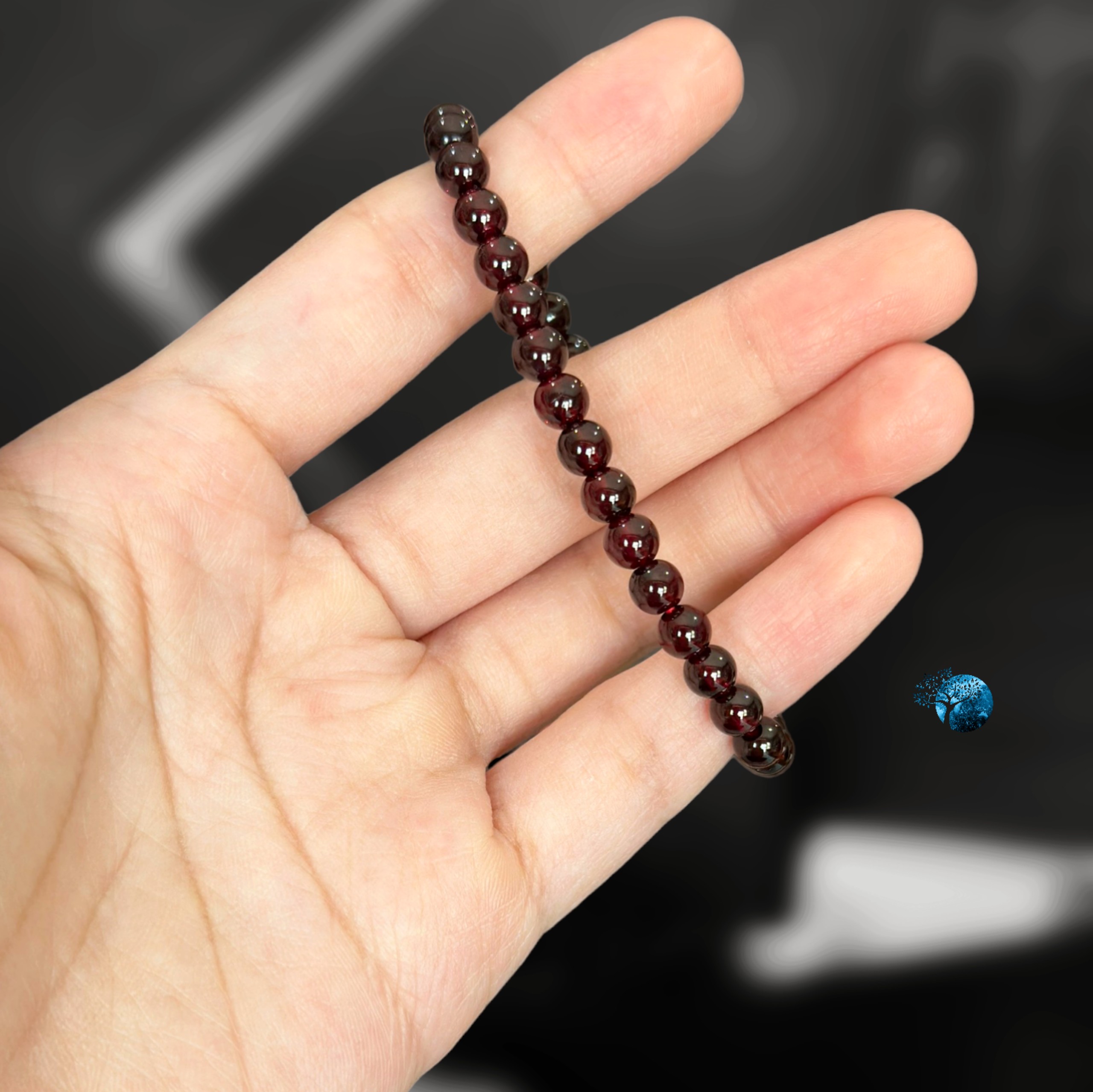 Vòng tay đá garnet 4.5mm