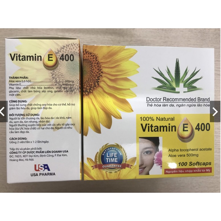 VITAMIN E400 Trẻ hóa làn da, ngăn ngừa lão hóa