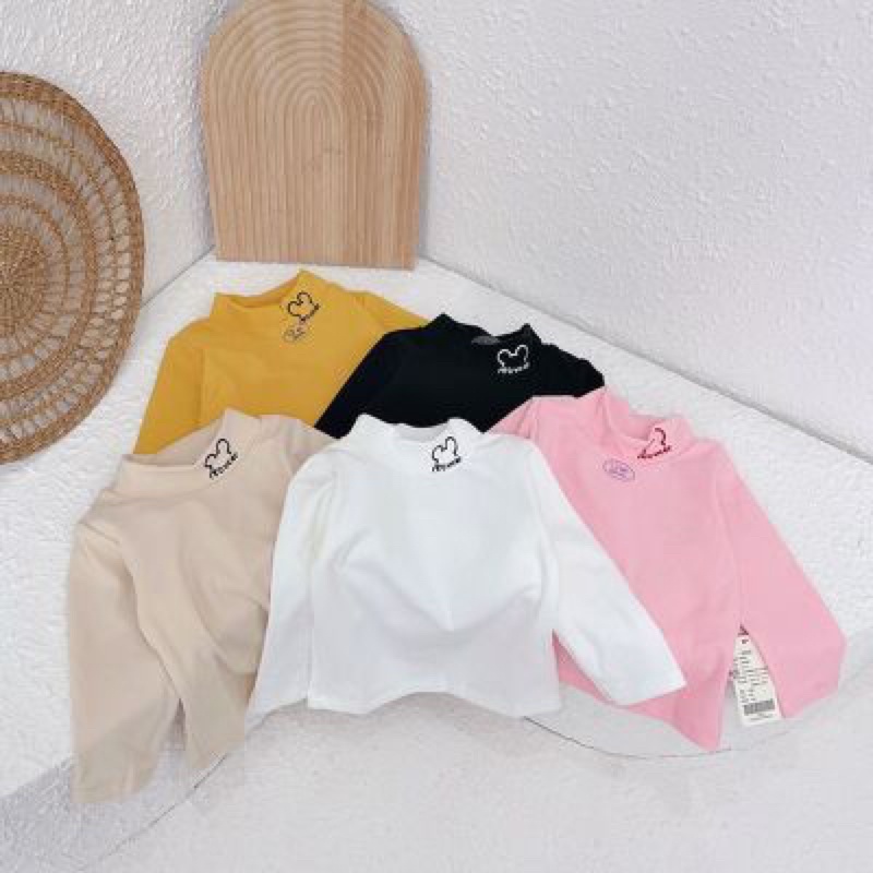 ÁO COTTON NỈ CỔ 3P HÀNG QC CHO BÉ