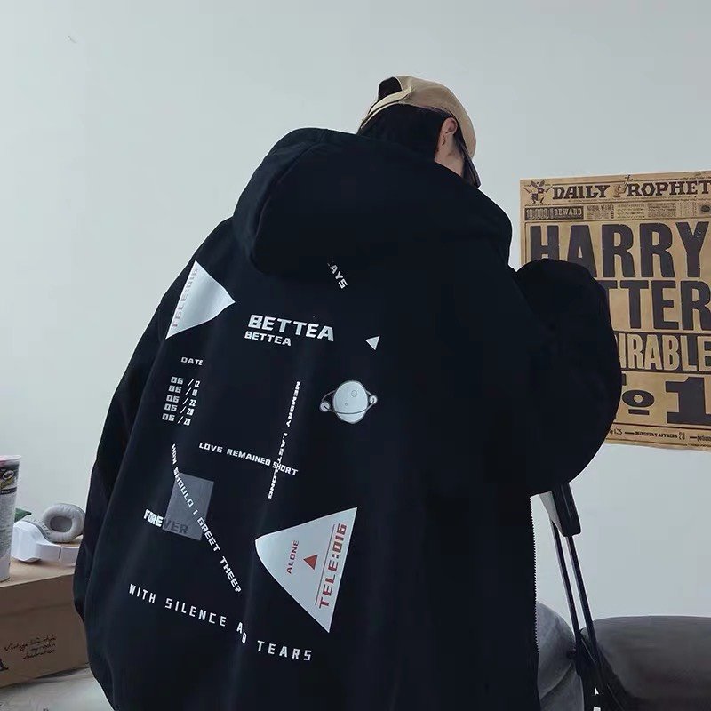 [HCM]ÁO KHOÁC NỈ NGOẠI  NAM NỮ PHOM RỘNG THỂ THAO PHỐI MÀU ZIG ZAG ZZ1Z