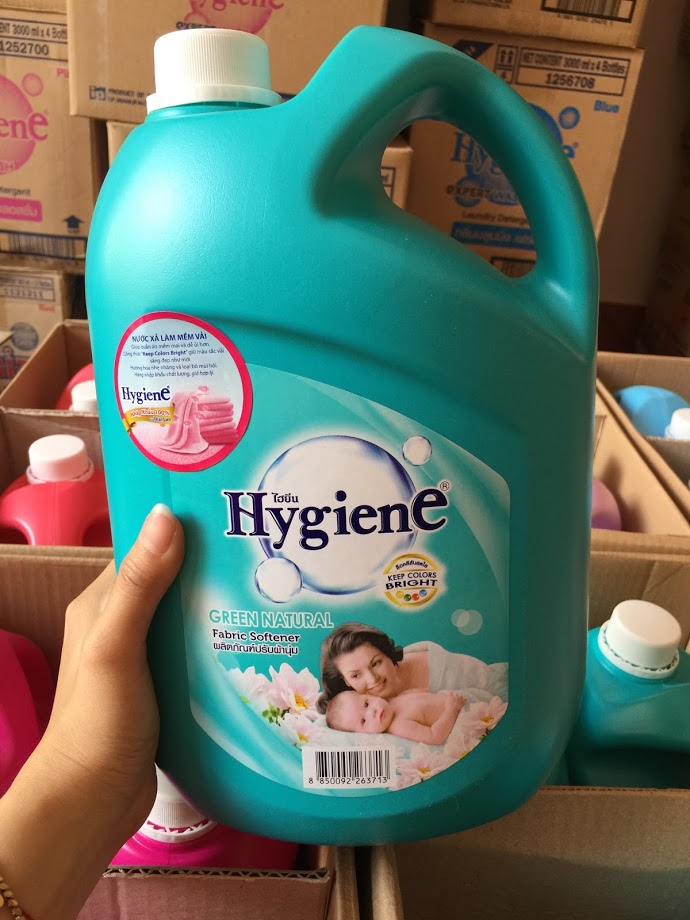 [HCM]Nước Xả Mềm Vải HYGIENE Can 3500ML Thái Lan (Xanh Ngọc)