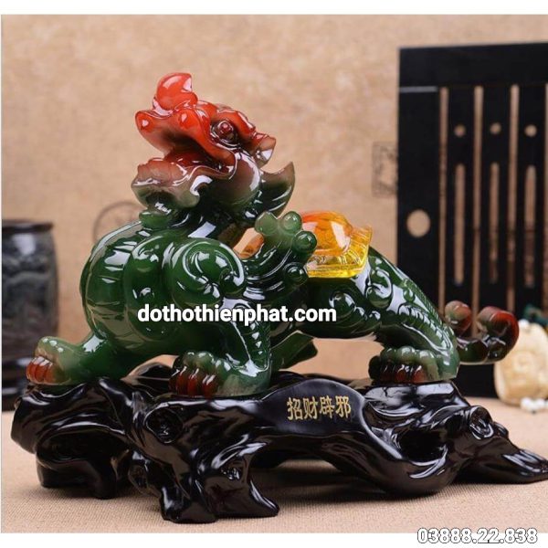 Cặp tỳ hưu phong thủy 2 màu vàng, xanh
