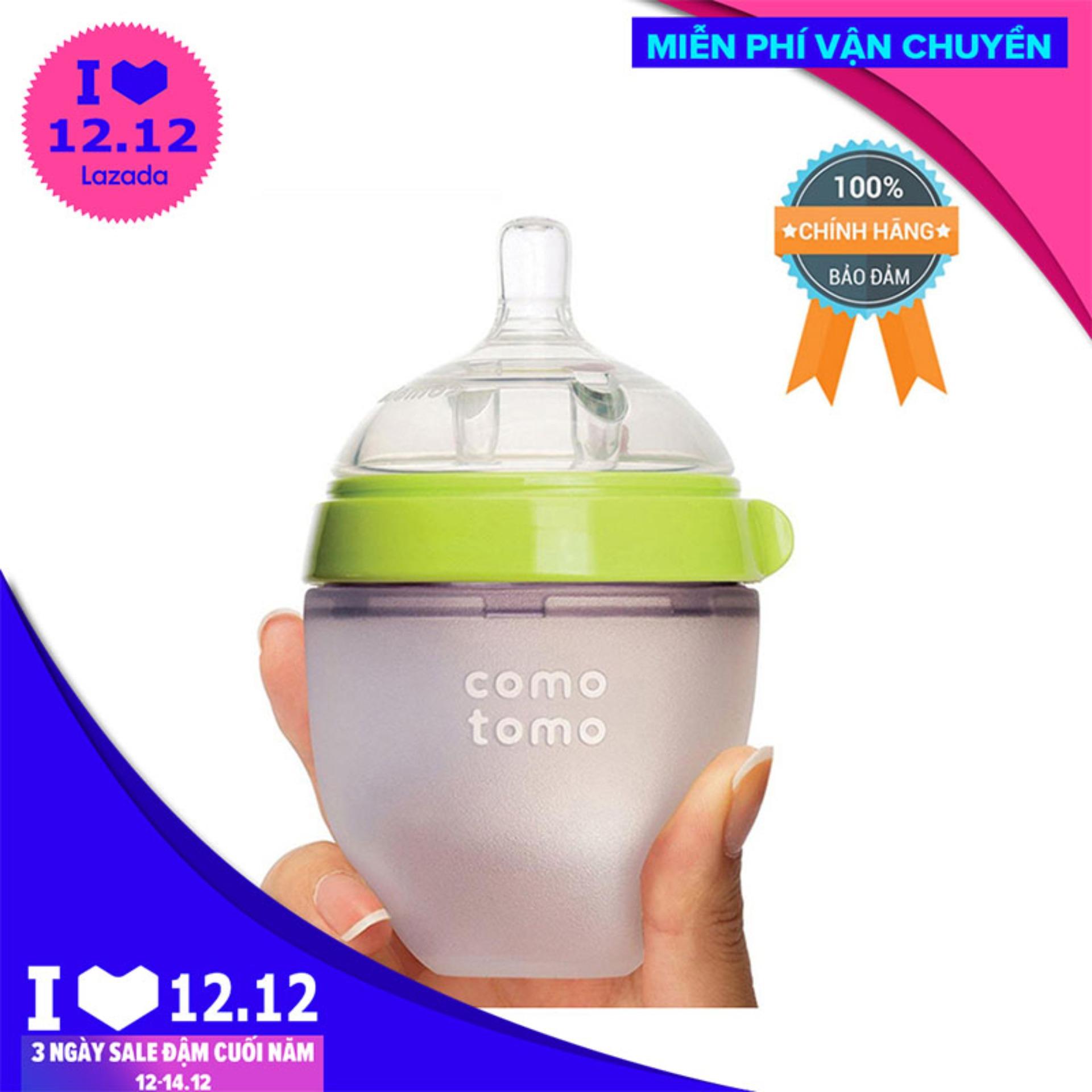 Bình sữa COMOTOMO 150ml Xanh (Hãng phân phối chính thức)