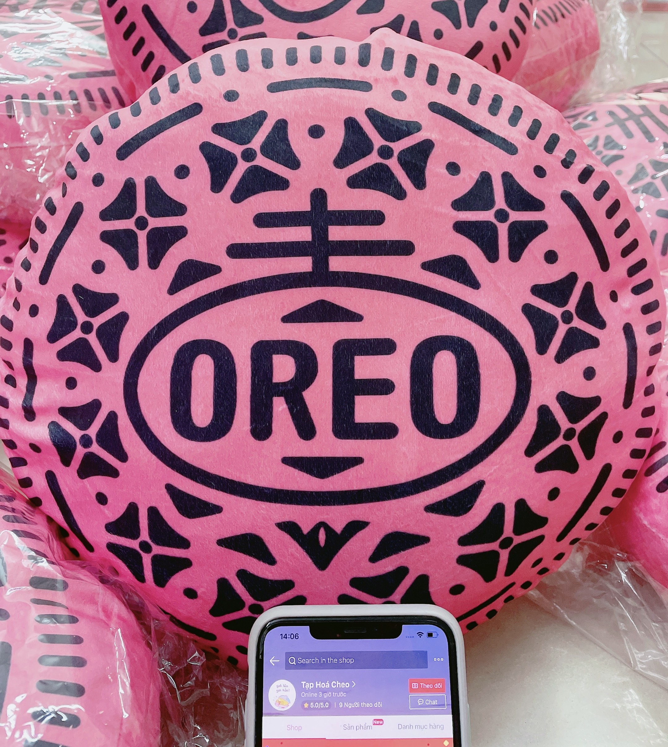 [SẴN] Gối Oreo hồng BP
