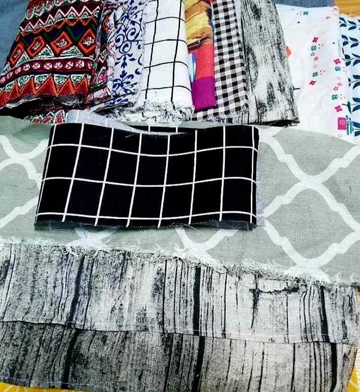 Vải bố vải vụn làm đồ handmade