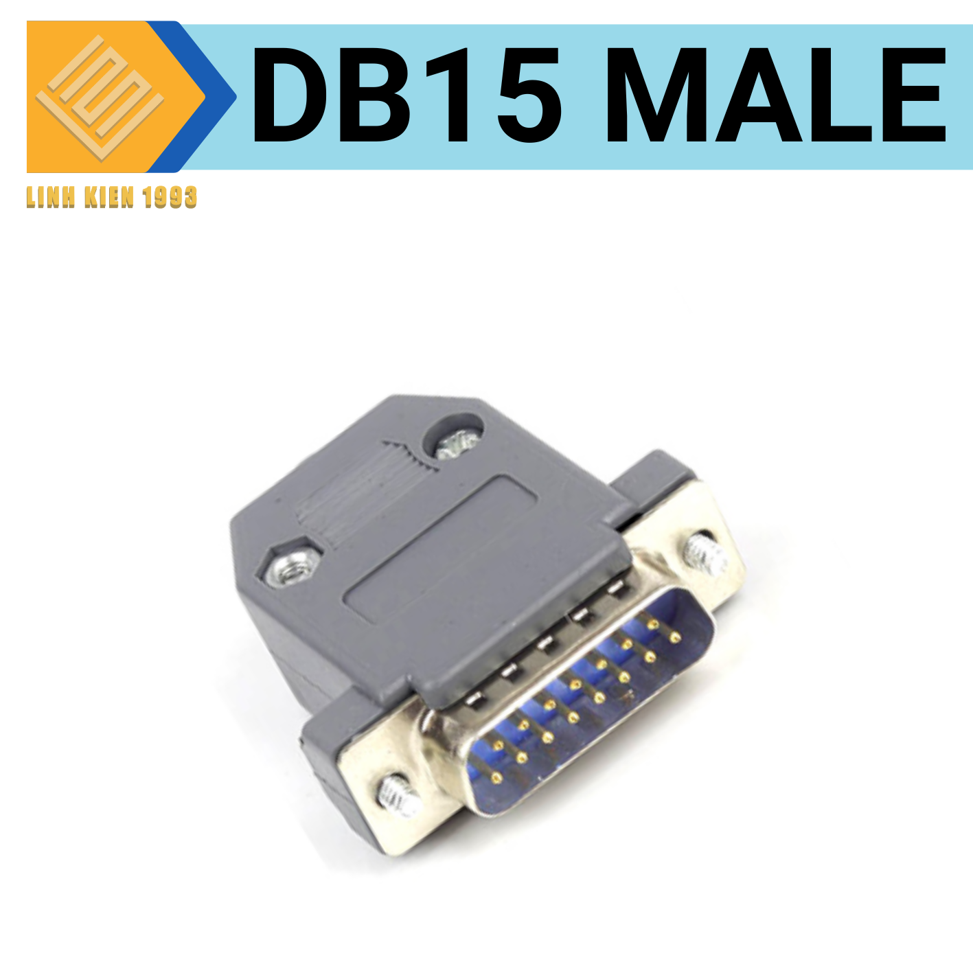 Đầu db15 cái có vỏ 2 hàng chân