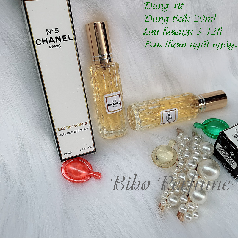 [HCM]NƯỚC HOA NỮ CHIẾT PHÁP 20ML MÙI No.5 LƯU 3-12H