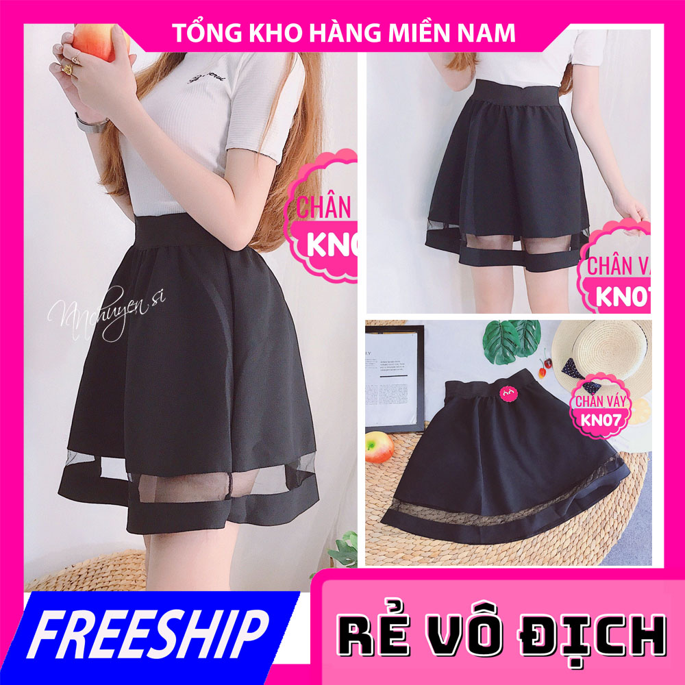 Chân váy phối lưới xòe kn07 🎀 ảnh thật 🎀 váy ngắn 🎀 chân váy nữ 🎀 chân váy đen 🎀 chân váy xòe 🎀 chân vá phối lưới 🎀 chân váy ngắn