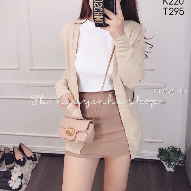 Áo khoác len nhung dán dài mềm mịn cao cấp