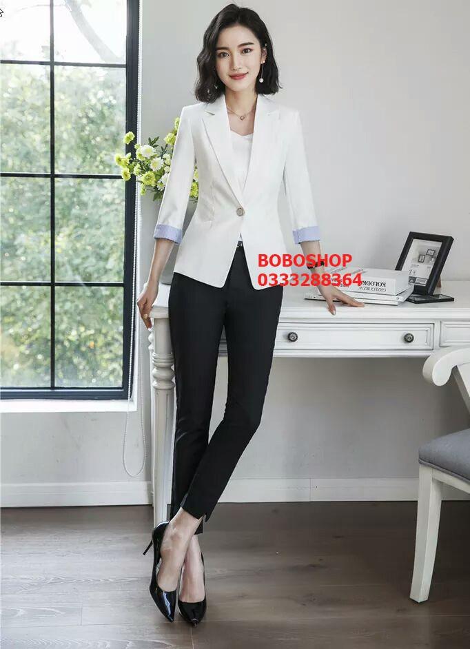 [HCM]ÁO VEST BLAZER PHỐI SỌC NANA