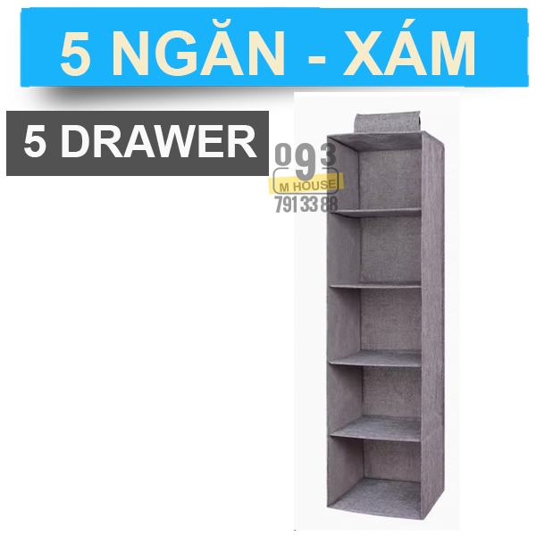 Tủ Vải Đựng Đồ 5 Ngăn 3 Ngăn Túi Vải Đa Năng
