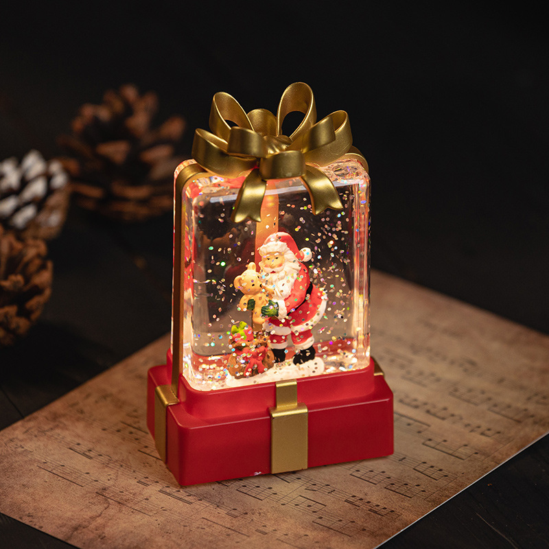 Đèn cây thông đặt bàn, đèn hộp quà trang trí, đồ quà tặng dịp Noel