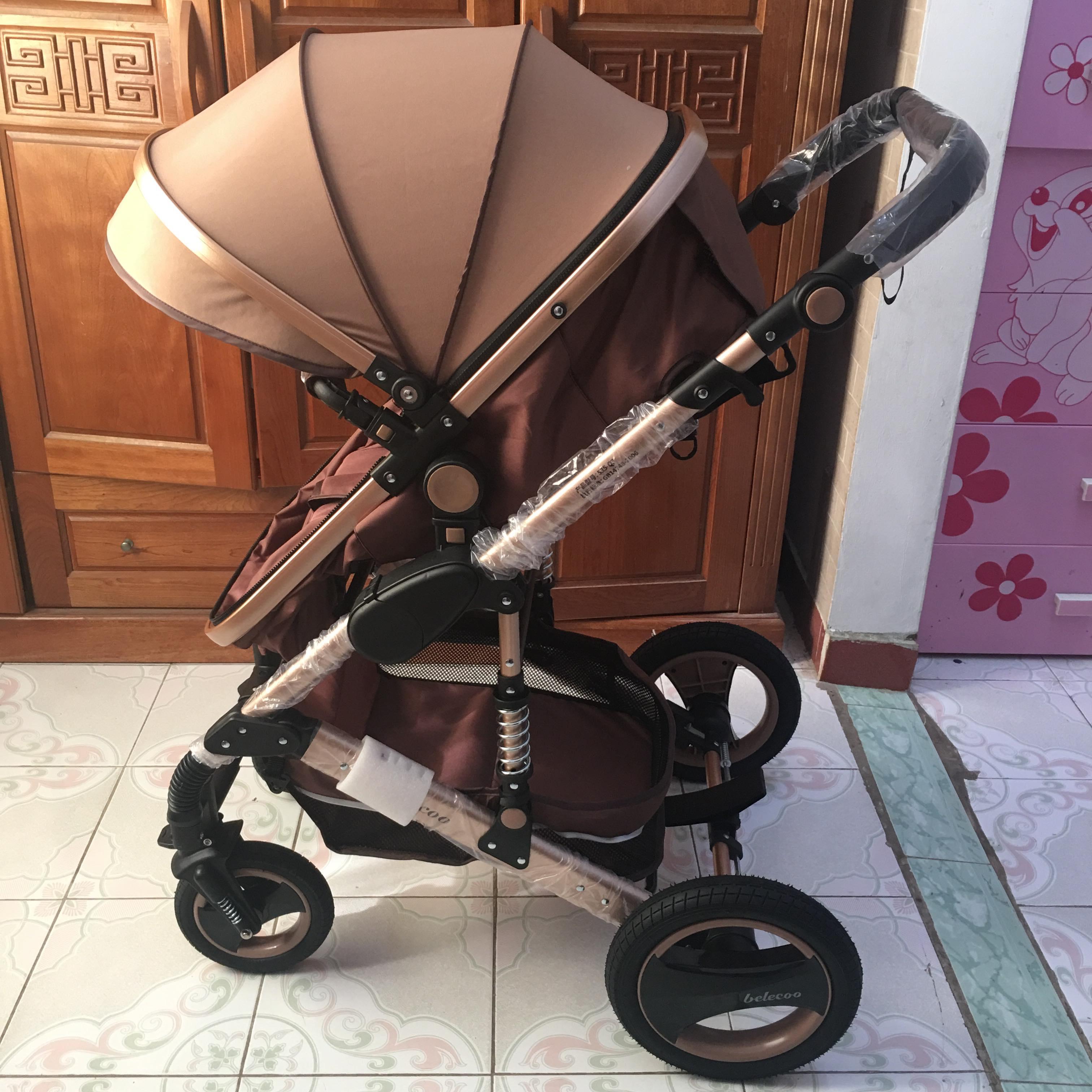 Xe đẩy nôi cao cấp Belecoo 2 chiều cho bé