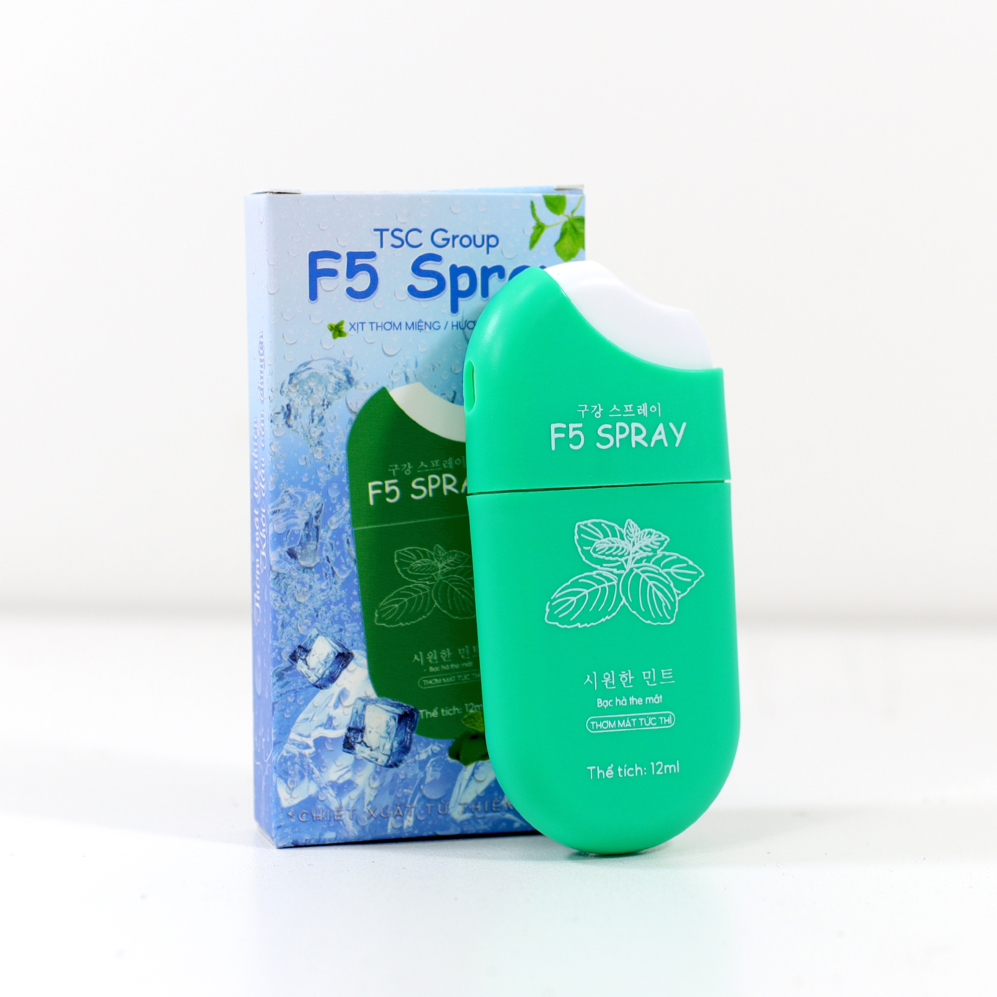 Nước Xịt thơm miệng Greelux Xanh dương Thảo Dược chai 12ml F5 spray chiết xuất thiên nhiên - nước sịch khử mùi hôi miệng gree lux bạc hà bình mini thơm lâu, giá rẻ Greenlux chay nước hoa xịt cho nam, nữ, người lớn f5spray