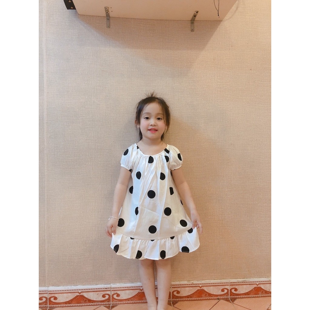 FREESHIP - MỚI VÁY XÒE CHẤM BI BÉ GÁI 7-18Kg. XMHP
