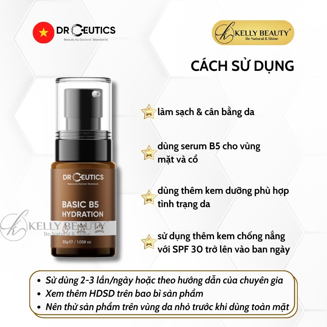 Tinh Chất Dưỡng Ẩm Cho Da Dầu DrCeutics Basic B5 Hydration | Kelly Beauty