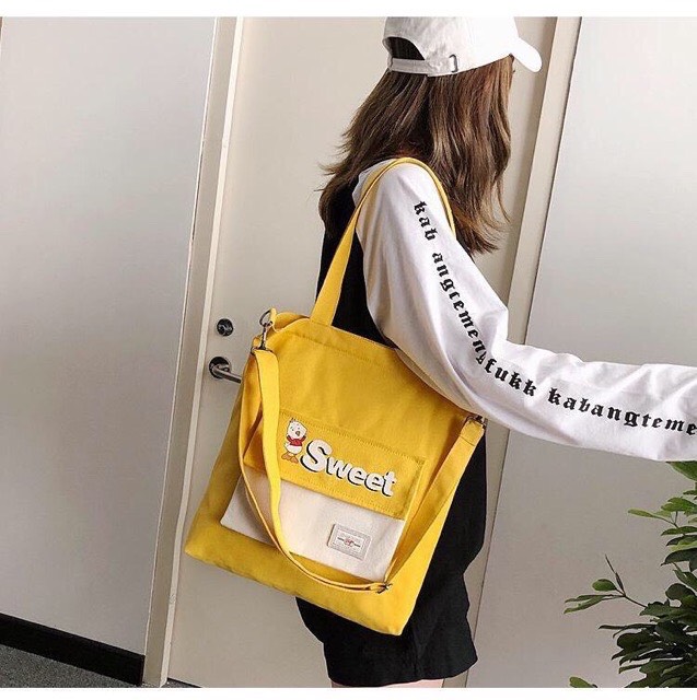 [HCM] Túi tote thời trang - SWEET cực hot cực xì teen phong cách Hàn Quốc chất liệu bền đẹp trẻ trung và năng động phù hợp mọi lứa tuổi kiểu dáng bắt mắt cực kỳ nữ tínhsiêu cute
