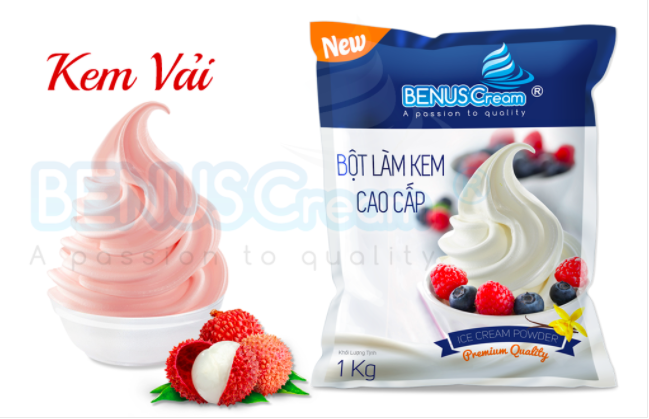 Bột làm kem tươi - Kem Vải