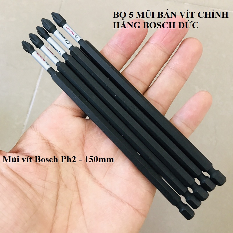 Bộ 5 mũi bắn vít Ph2-150mm