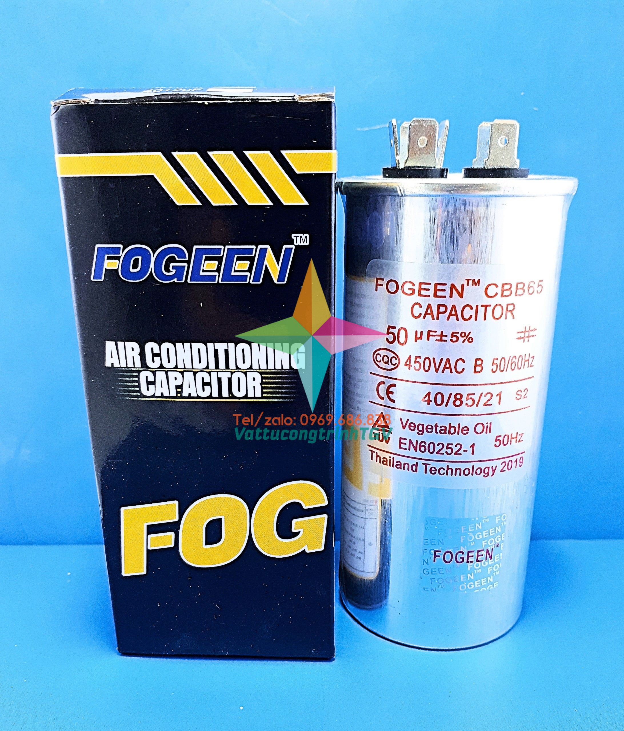 Tụ điều hòa 2 chân FOGEEN CBB65 50uF+5%