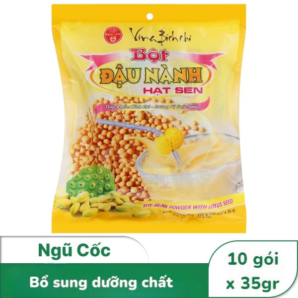 BỘT ĐẬU NÀNH HẠT SEN BÍCH CHI 350GR ( 10 GÓI x 35GR )-07144