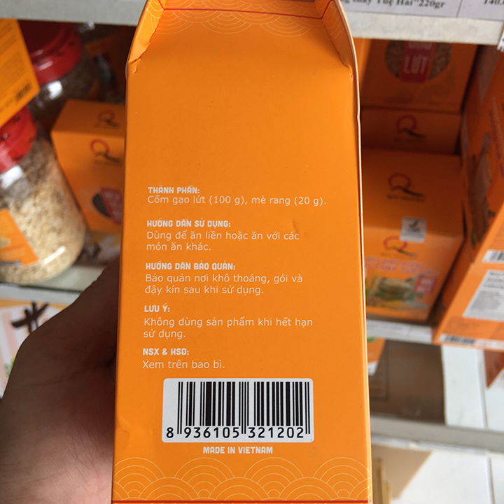 Cốm Gạo Lứt trắng Quy Nguyên 100gr