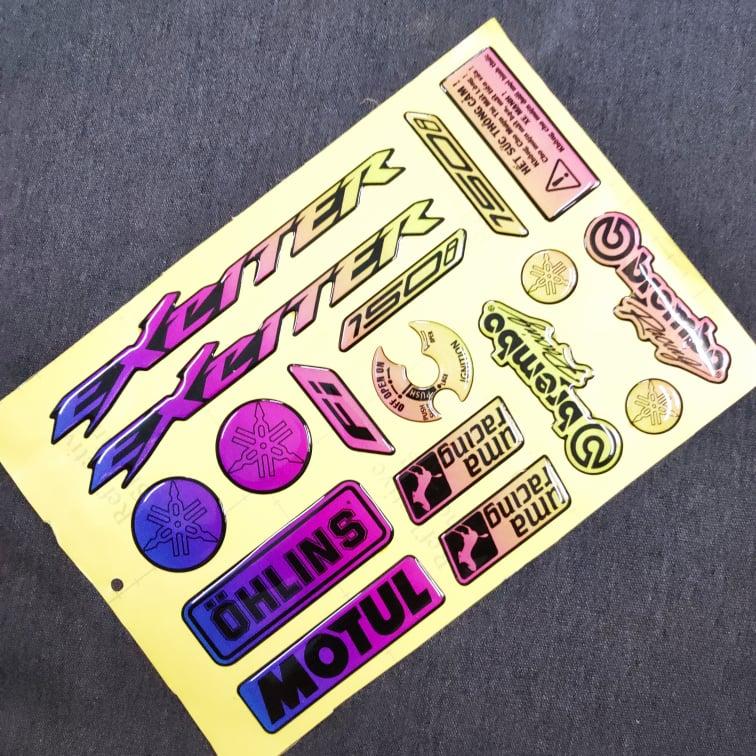 [HCM][NOTE] BẢNG TEM EXCITER CHỮ NỔI NHIỀU LOGO ĐỘC ĐÁO.(DẠ QUANG)