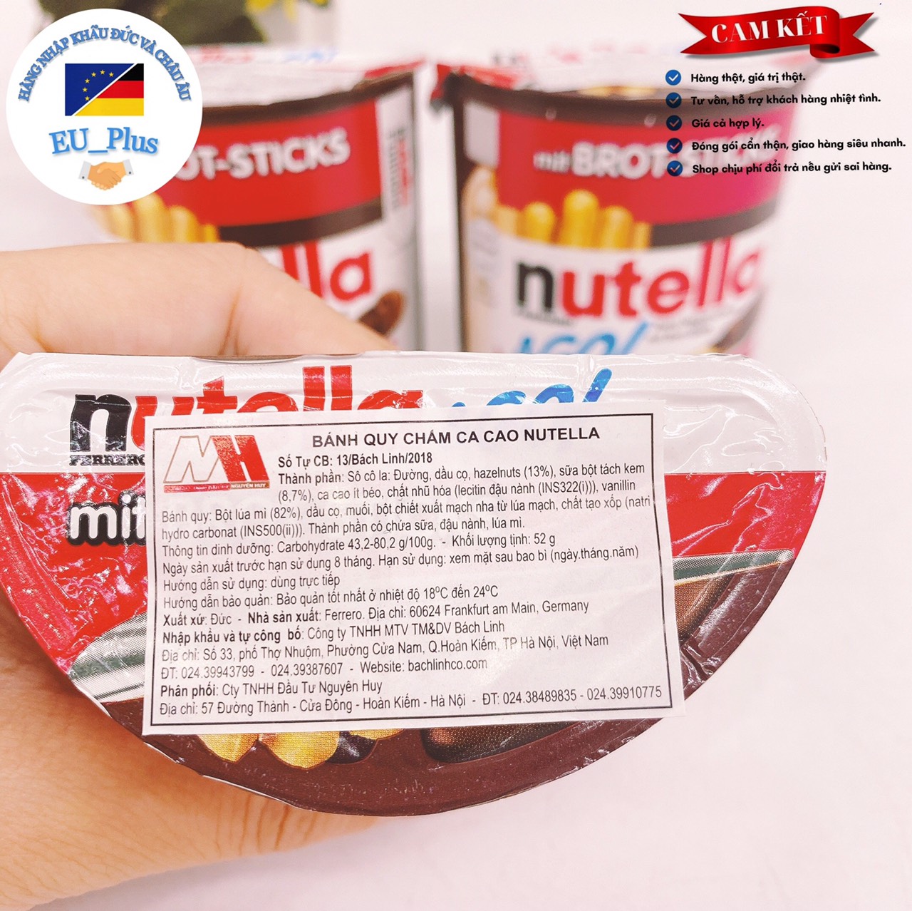 Bánh quy chấm ca cao Nutella 52g