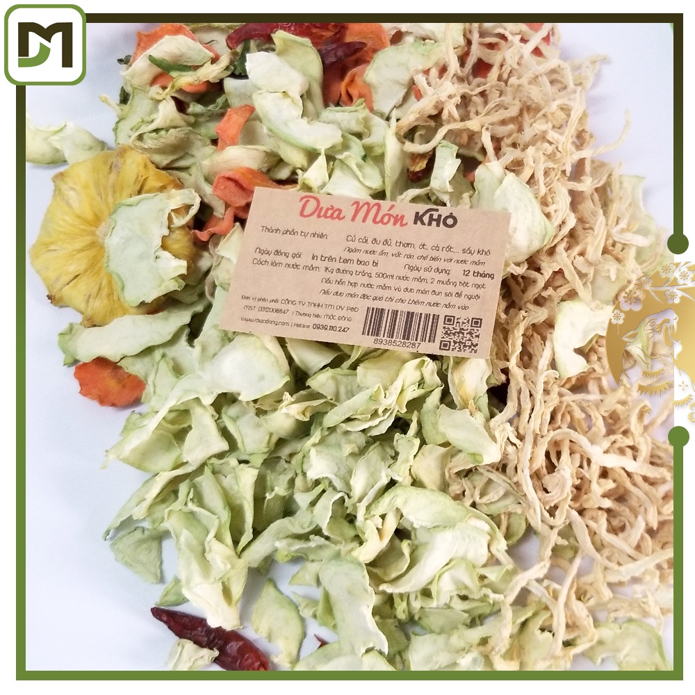 Gói 160gr nguyên liệu khô làm dưa món đầy đủ
