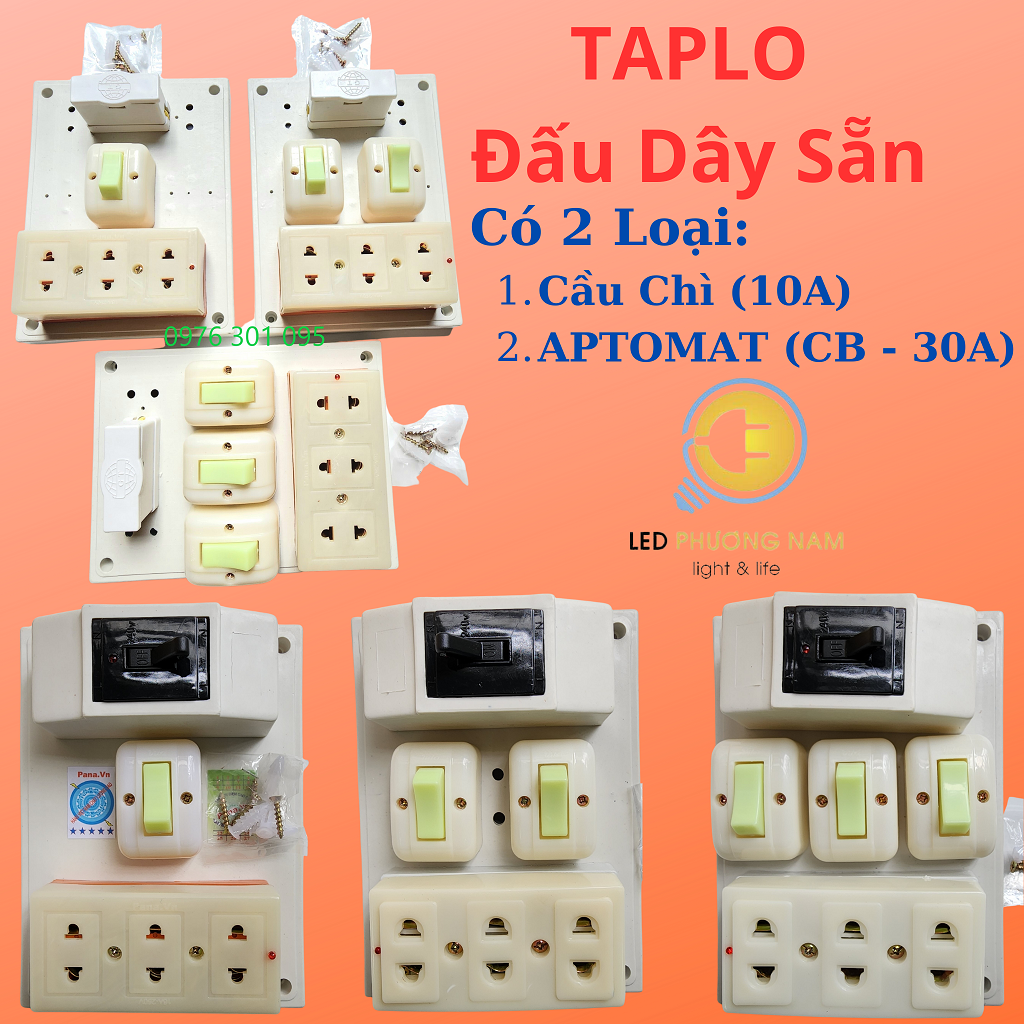 Bảng nối điện có dây sẵn, bảng điện nổi giá rẻ cho nhà trọ, taplo điện