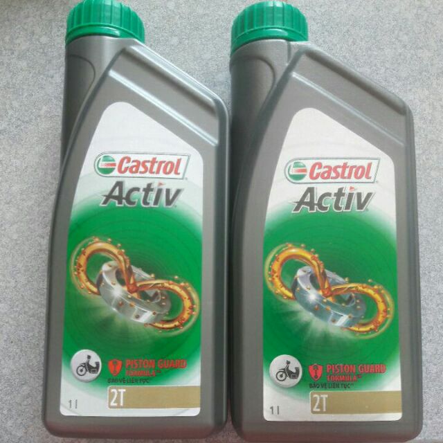 Nhớt 2 thì Castrol Activ 1lit nắp đỏ mẫu mới